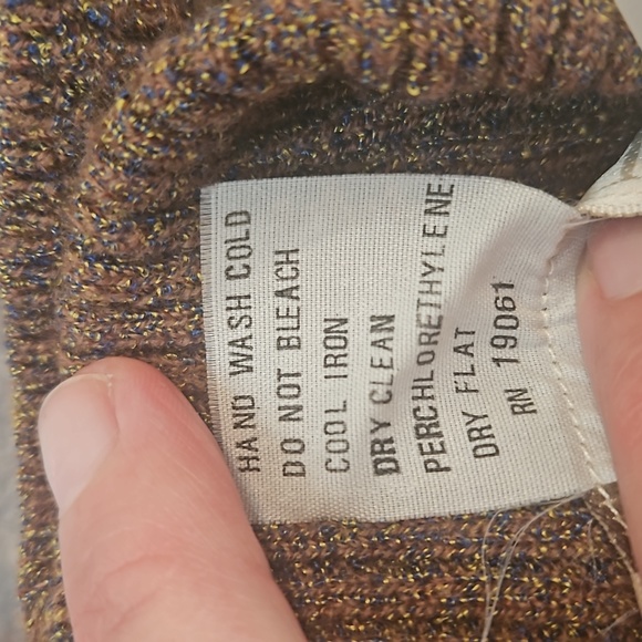 Doncaster Brown Heather Mock Turtleneck Sweater XL Vintage - Picture 6 of 6